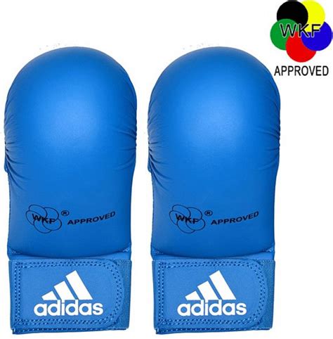 adidas WKF Karatehandschoen Zonder Duim Blauw Extra Large